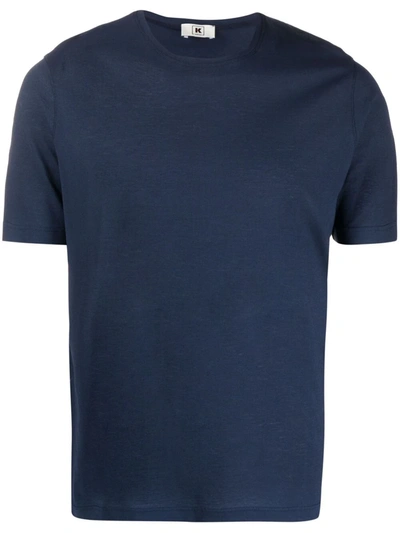 Kired Crew-neck Cotton T-shirt In Blue