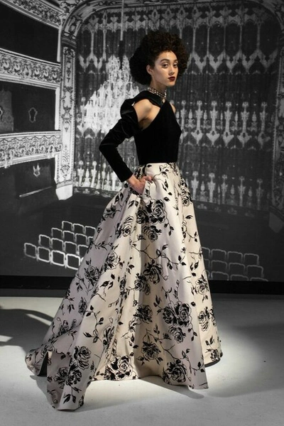 Bibhu Mohapatra Off Shoulder Strapless Gown In Multicolor