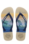 Havaianas 'hype' Flip Flop In Sand Grey/ Navy Blue