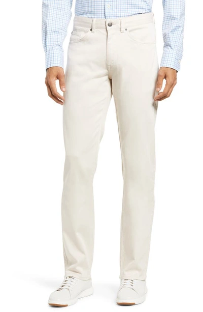 Peter Millar Regular-fit Ultimate Sateen Five-pocket Trousers In Ivory