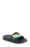 Fendi Kids' Monster Eyes Slide Sandal In Black