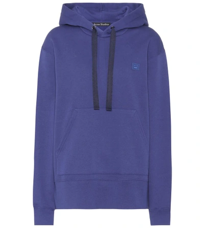 Acne Studios Ferris Face Oversized Cotton Hoodie In Royal Llue | ModeSens