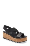 Sorel Women's Cameron Flatform Slingback Sandal In Safari/sea Salt In Tan