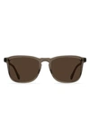 Raen Wiley 54mm Polarized Square Sunglasses In Ghost/ Vibrant Brown Polar