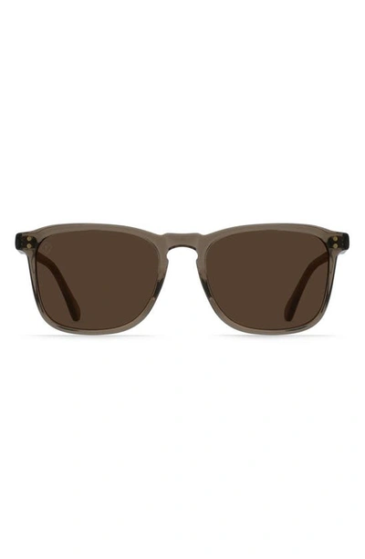 Raen Wiley 54mm Polarized Square Sunglasses In Ghost/ Vibrant Brown Polar