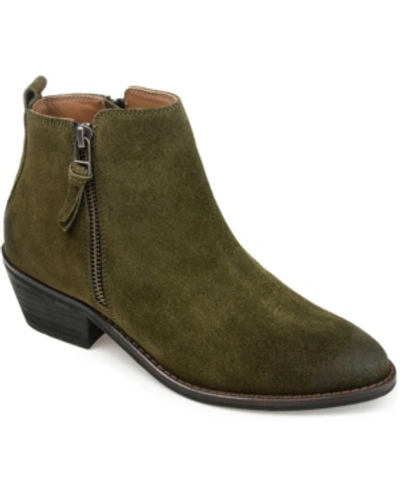 Journee Signature Journee Collection Women's Charlotte Bootie Women's Shoes In Olive
