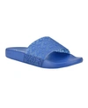 Calvin Klein Men's Alva Casual Slip-on Slide Sandals Men's Shoes In Medium Blue