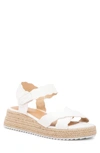 Olivia Miller Women's Trinity Scalloped Espadrille Wedge Sandals Women's Shoes In White