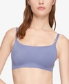 Calvin Klein Invisibles Comfort Lightly Lined Retro Bralette Qf4783 In Purple Haze