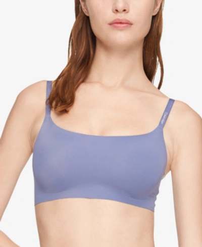 Calvin Klein Invisibles Comfort Lightly Lined Retro Bralette Qf4783 In Purple Haze