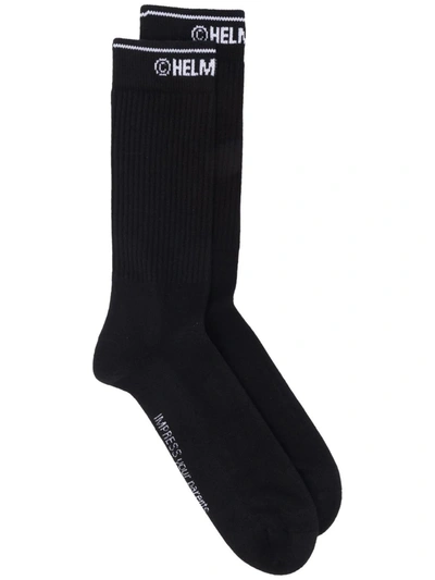 Helmut Lang Men's Impress Crew Socks In Black