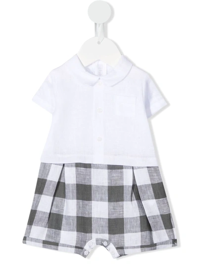 Il Gufo Babies' Check-pattern Shorties In White