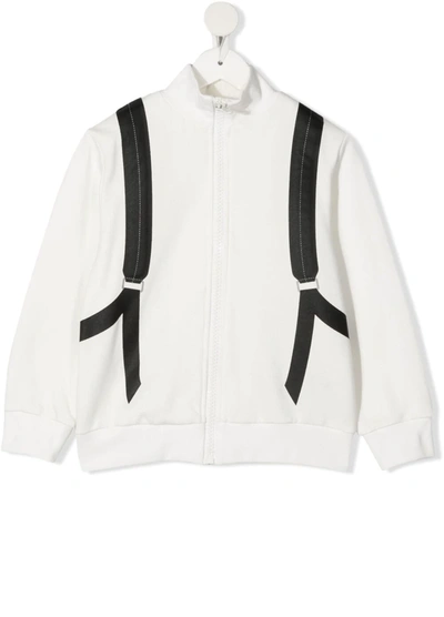 Fendi Teen Backpack-print Sweatshirt In Gesso