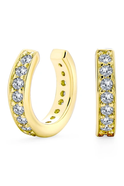 Bling Jewelry Gold Plated Sterling Silver Shimmering Ear Cuffs