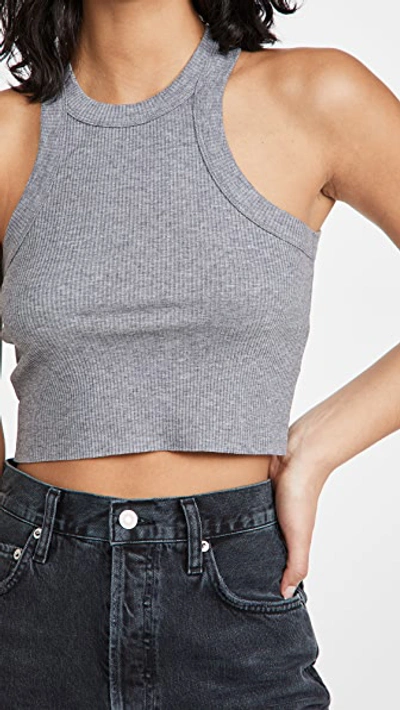 Wsly The Rivington Cropped Tank In Heather Grey