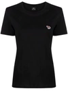 Ps By Paul Smith Embroidered Zebra-logo T-shirt In Black