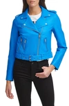 Levi's Faux Leather Fashion Belted Moto Jacket In Peacock