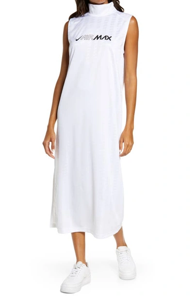 Nike Air Max Day Maxi Dress In White In White/ White/ Black | ModeSens
