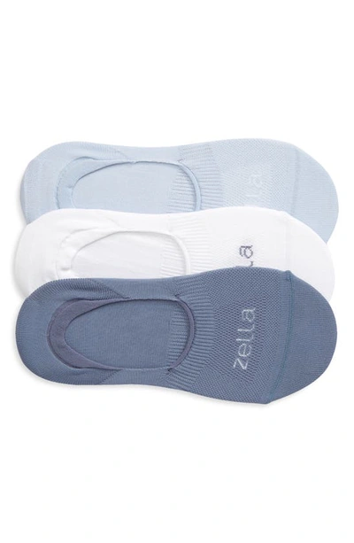 Zella 3-pack No-show Socks In Blue Feather