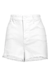 Good American Bombshell Cutoff Denim Shorts In White025