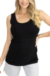 Angel Maternity Maternity/nursing Tank In Black