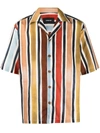 Costumein Stripe-print Short-sleeved Shirt In Multicolor