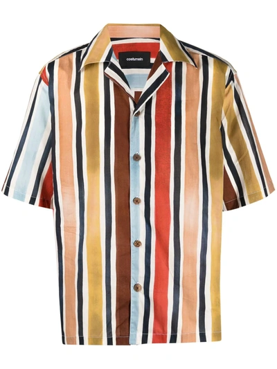 Costumein Stripe-print Short-sleeved Shirt In Multicolor