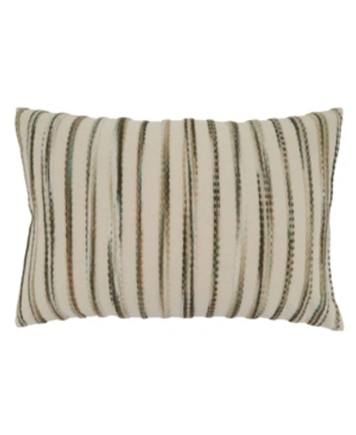 Saro Lifestyle Striped Woven Decorative Pillow, 16" X 24" In Multi