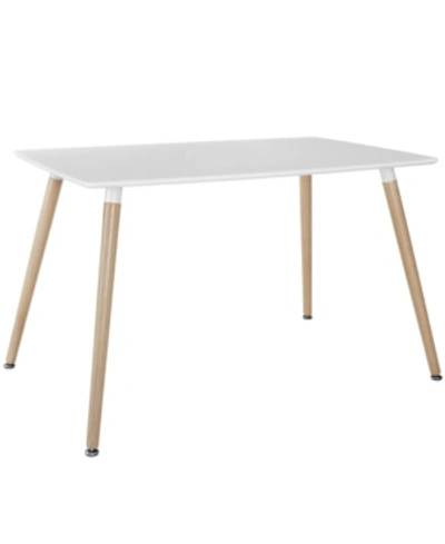Modway Field Rectangle Dining Table In White