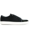 Lanvin Toe-capped Sneakers In Black