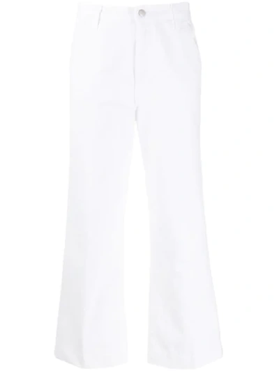 J Brand Flared Jeans In White