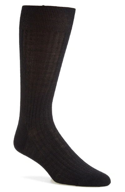 Pantherella Merino Wool Blend Socks In Black