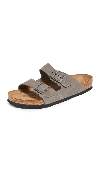 Birkenstock Arizona Buckled Sandals In Soft Whale Grey