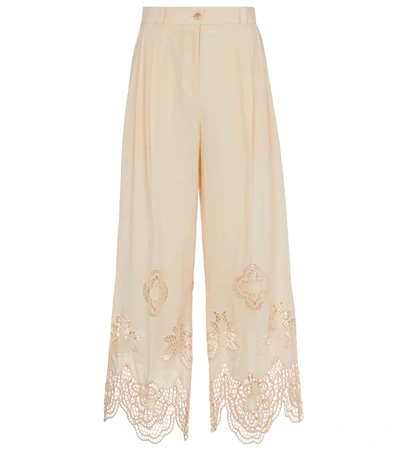 See By Chloé Cream Cotton Pant  Nd See By Chloe Donna 36f In Beige