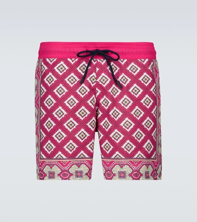 Etro 印花泳裤 In Pink