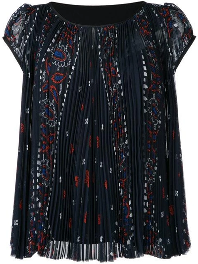 Sacai Pleated Printed Top