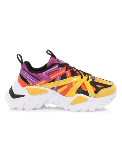 Fila Electrove 2 Sneakers Leather Sneakers In Blk/ Elpp/ Manr