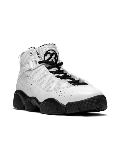 Jordan Kids'  6 Rings Sneakers In White/black/met Gold