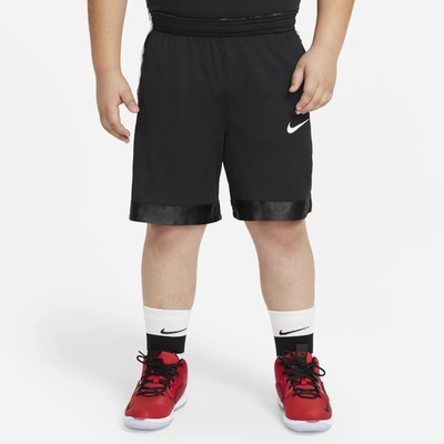 Nike Boys' Dri-fit Elite Basketball Shorts - Little Kid In Black/white