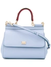 Dolce & Gabbana Sicily Shoulder Bag In Blue