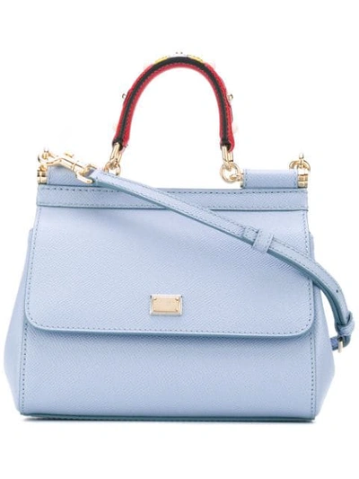 Dolce & Gabbana Sicily Shoulder Bag In Blue