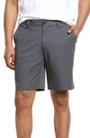 Travismathew Starnes Stretch Performance Shorts In Grey Pinstripe