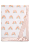 Nordstrom Baby Print Plush Blanket In White Rainbows