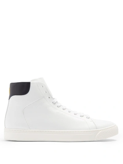 Anya Hindmarch Smiley Wink Detail High-top Sneakers In White