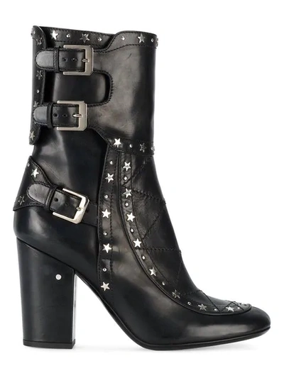 Laurence Dacade Merli Star-studded Leather Boots In Black
