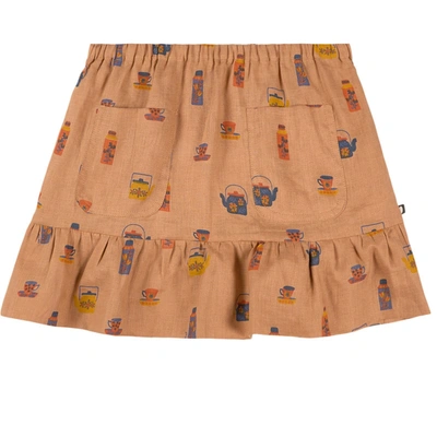 Oeuf Kids' Ruffle Skirt Doe In Brown