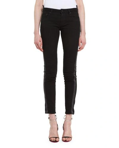 Off-white Side-stripe Skinny Pants In Black