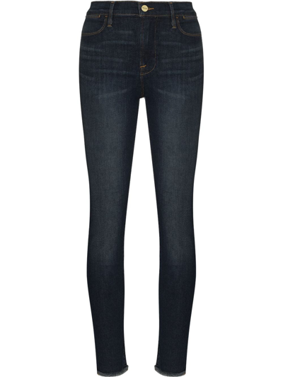 Frame Le High Skinny Jeans In Charcoal