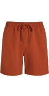 Madewell Drawstring Everywhere Shorts In Faded Rust