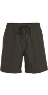 Madewell Drawstring Everywhere Shorts In Black Coal